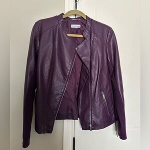 Calvin Klein Faux Leather Moto Jacket